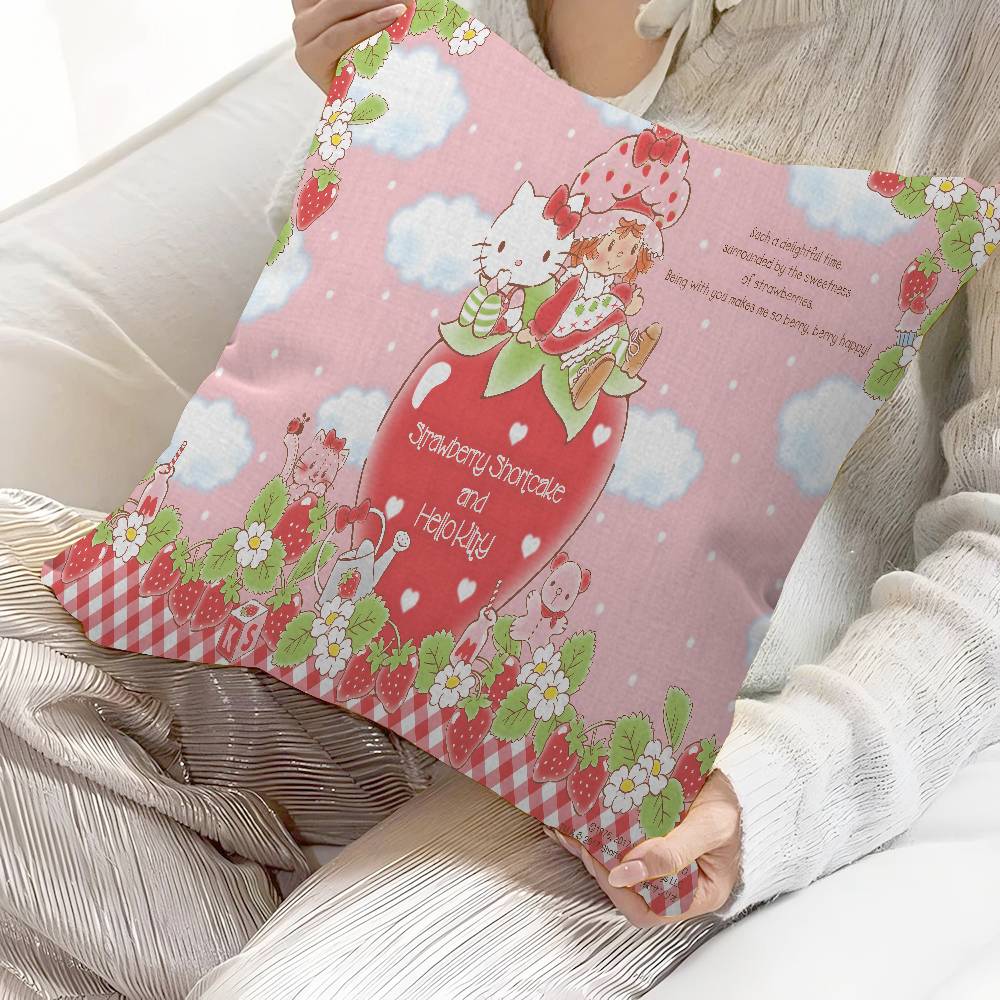 S_Strawberrys-S_Shortcakes Cushion Cover Decorative Pillow Sofa Home Decor Case Pillow Cases