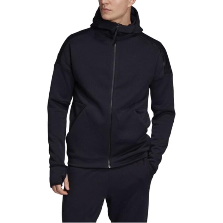 adidas Jackets Men's Black Hooded Moderate Other BQ6925