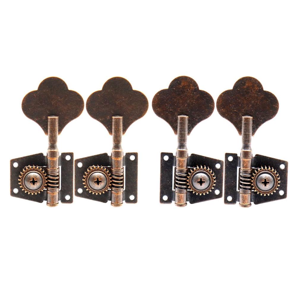 2L2R/4L/4R/1L3R/3L1R Open Gear Bass 4 String Tuners Tuning Pegs Keys Machine Heads For Bass Guitar Chrome Gold Black
