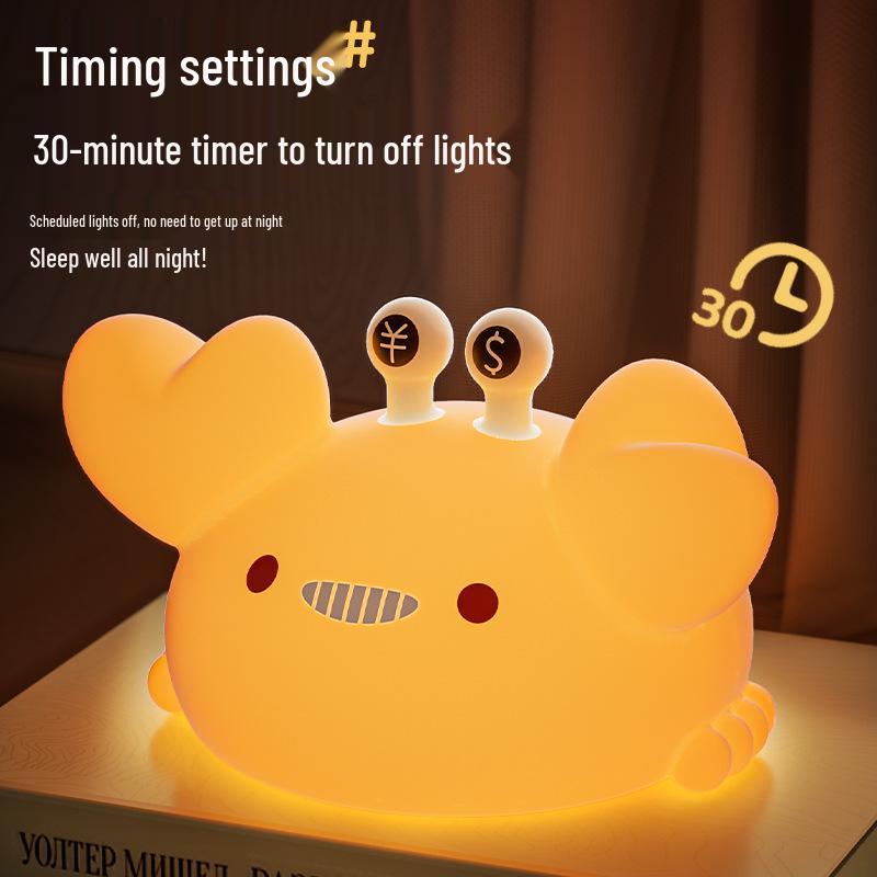 Rechargeable Silicone Night Light - Tap to Illuminate, Ideal for Bedside and Gifts