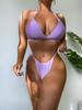 Shencai European & American Style High Waist Triangle Halter Bikini - Solid Color, Hot Seller X07