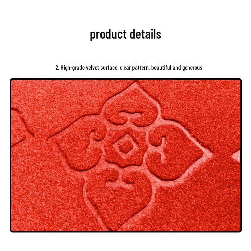Heavy-Duty Red Embossed Anti-Slip PVC Runner Carpet