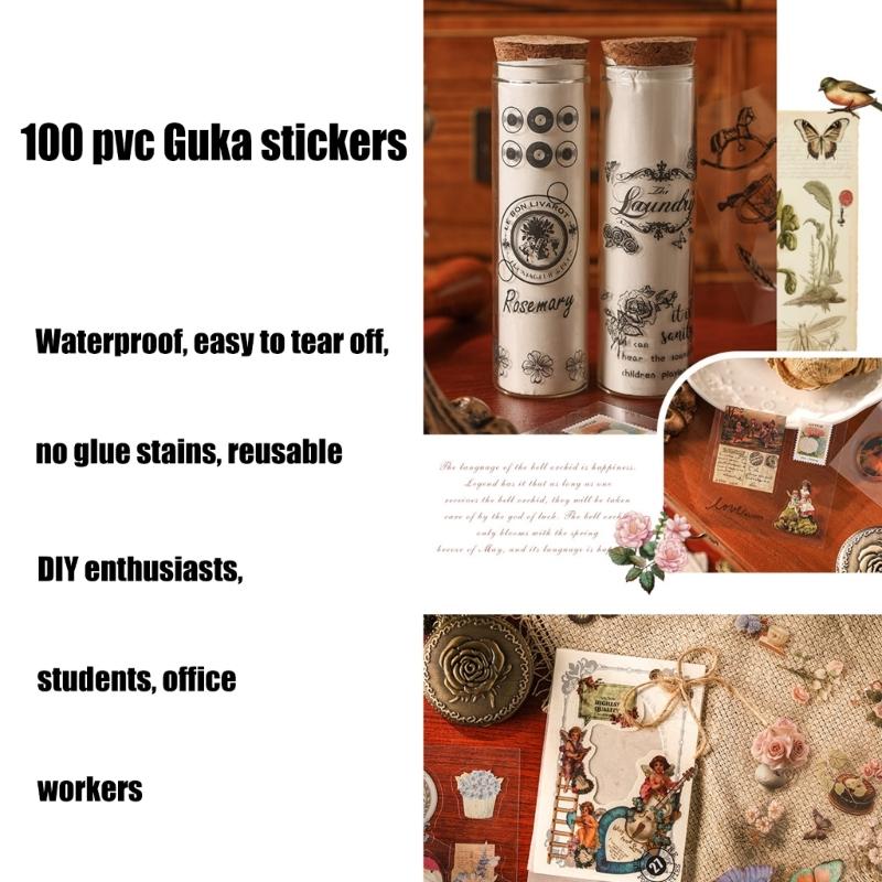 100 Stück/Set Selbstklebende Aufkleber Cartoon-Aufkleber PVC-Aufkleber Hübsche Aufkleber Ästhetische Aufkleber für Scrapbooking