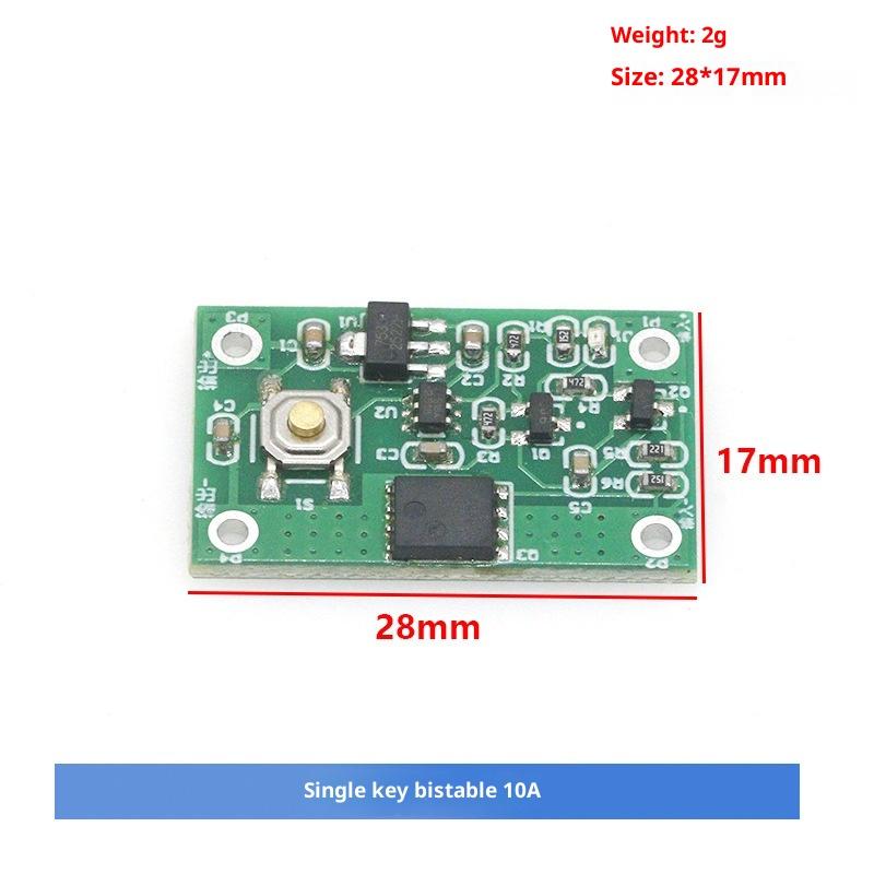 1 Adet Kendinden Kilitli Elektronik Anahtar Tek Düğmeli Anahtar Modülü 10A 30A 70A Yüksek Akım Tek Düğmeli Bistabil Anahtar