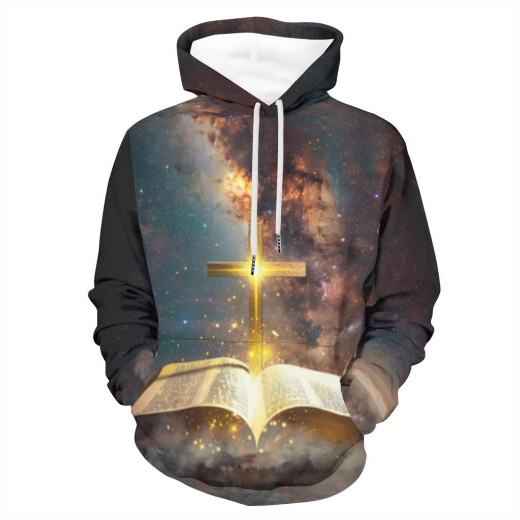 Christian Jesus Cross Graphic Hoodie Men Clothing 3D Printing Hoodies Women Harajuku Fashion Y2k Pullovers Hoody Sudadera