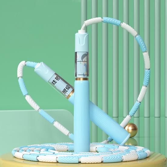 280CM Kids Skipping Rope Segmented Soft Bead Adjustable Signable Non-slip Handle Tangle-Free Physical Testing Training Students Jump Rope