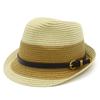 Summer color matching personalized Panama hat British jazz cool hat trendy brand sun hat fashionable versatile couple straw hat