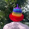 Sauna Hat Wool Felt Rainbow
