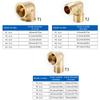 Pack of 5 Brass Elbow Threaded Fittings Corrosion Resistant Threaded Elbows Set Pipe Connectors Set for Plumbing System