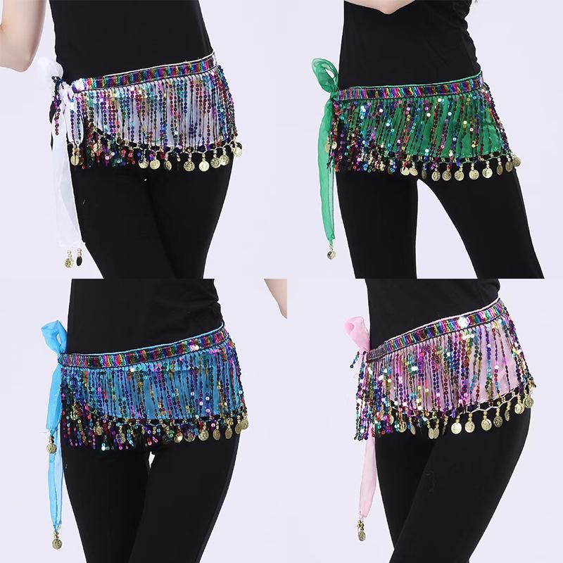 Sallantılı Payetli Boho Göbek Dansı Kalça Eşarbı Payetli Kalça Eşarbı Dans Performansı Kıyafetleri Caz Dans Aksesuarları Gösteri Kostümleri
