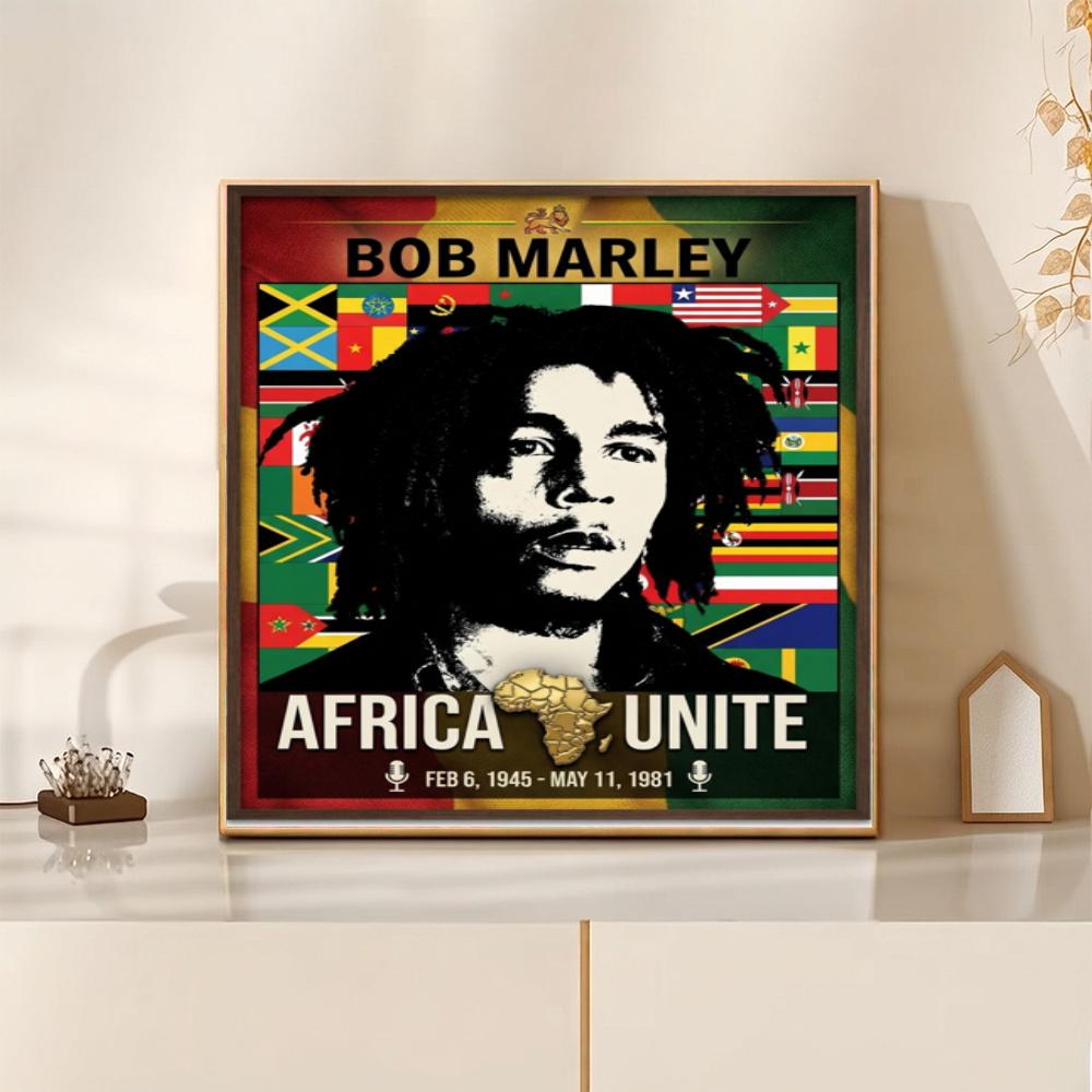 Bob Marley Reggae 5D Diy Diamond Paintings Mosaic Wall Round Diamond Art Painting Kits Embroidery Crystal Accessories Frameless