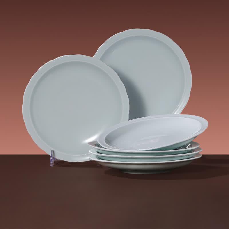 Jingdezhen Shadow Blue Ceramic Dinner Plate