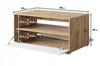 Rectangular coffee table for the living room with shelf and storage 90 cm Matera White