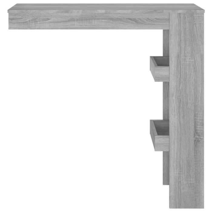 VidaXL Wall-mounted Bar Table Sonoma Grey 102x45x103,5 Cm Engineered Wood 817223