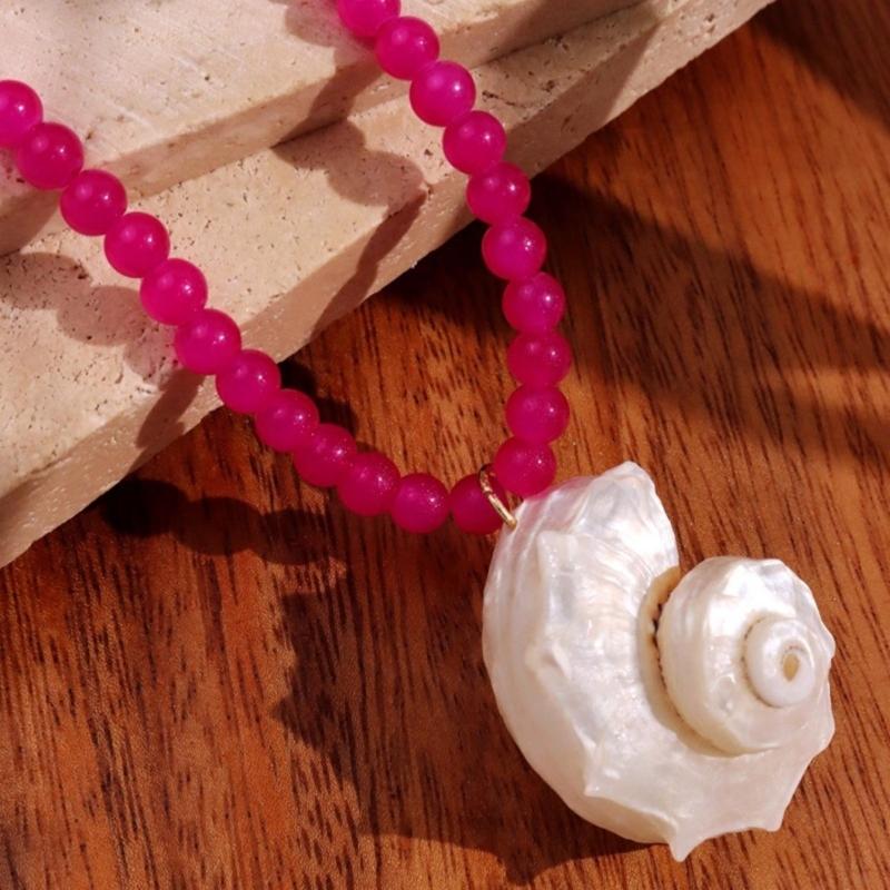 Conch Shell Pendant Necklace Coastal Inspired Designs Vacation Jewelry Gift Ideas