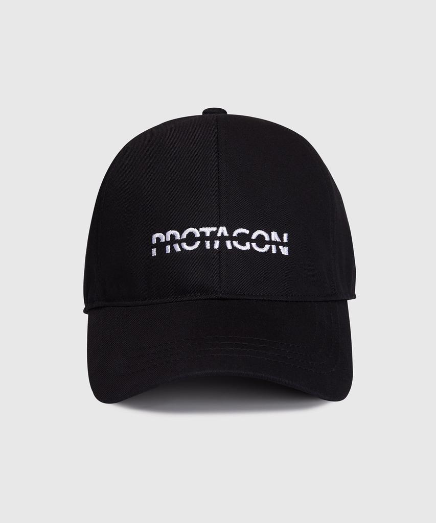 PROTAGON Non-Parallel Line Logo Ball Cap (Black)