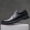 Casual Men Shoes Fashion Brogue Patent Leather Shoe Man Lace Up Oxford Dress Shoes Elevator Formal Wedding Shoes Men