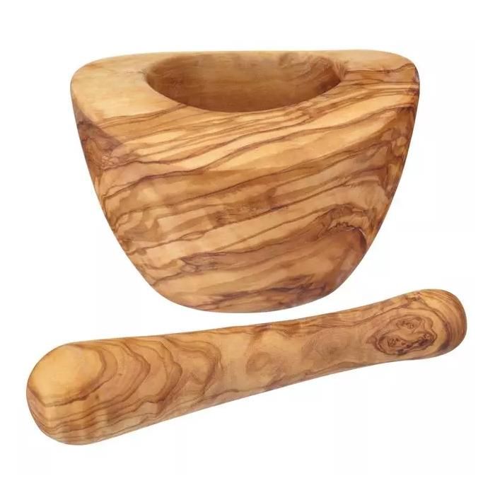 Mortier rond 10 cm en olivier - Chevalier Diffusion