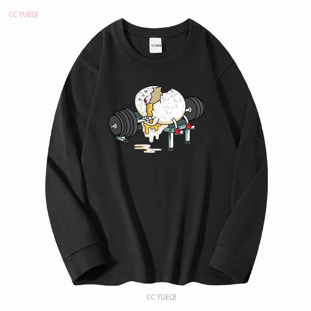NEW LIMITED Funny Egg Fitness Gym Lifting Workout Idea T Shirt Size S 5XL Vintage Washed Soft Graphic Versatile Comfortable