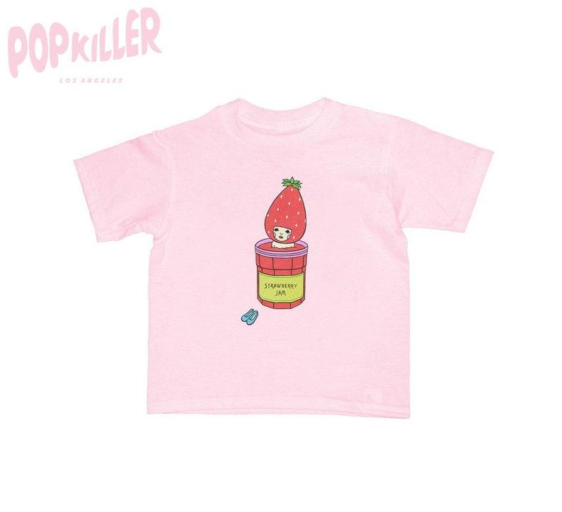 Kid s T-shirt -Strawberry Jam Bath- 110