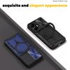 Slide Lens Camera Armor Funda for POCO F7 5G Case for Xiaomi Redmi Turbo 4 Pro 5G Case Magnetic Ring Kickstand Holder Cover