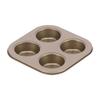 Non-Stick Coating Cupcake Baking Pan 4-Cavity Baking Mold Pan Durable Muffin Pan  Oven Baking