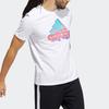adidas SS22 Buchstaben-Logo Rundhals Kurzarm T-Shirt Herren Oberteile Weiß HE4812