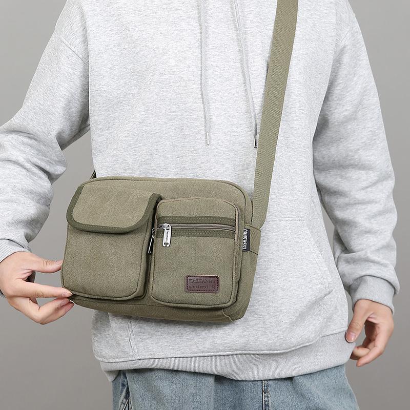 Men Canvas Shoulder Bags Casual Tote Travel Men's Crossbody Bag Luxury Messenger Bags Fashion High Quality Handbag
