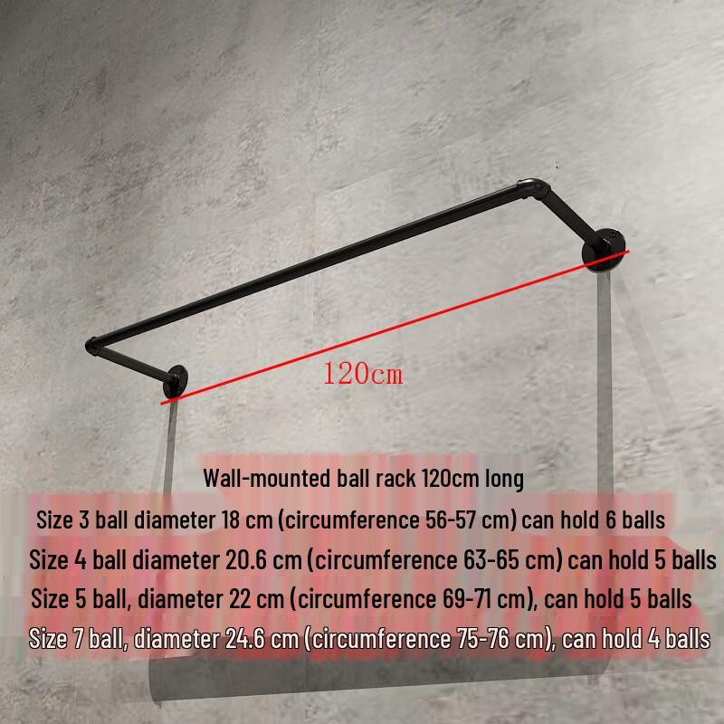 Wall-Mounted Basketball Storage Rack