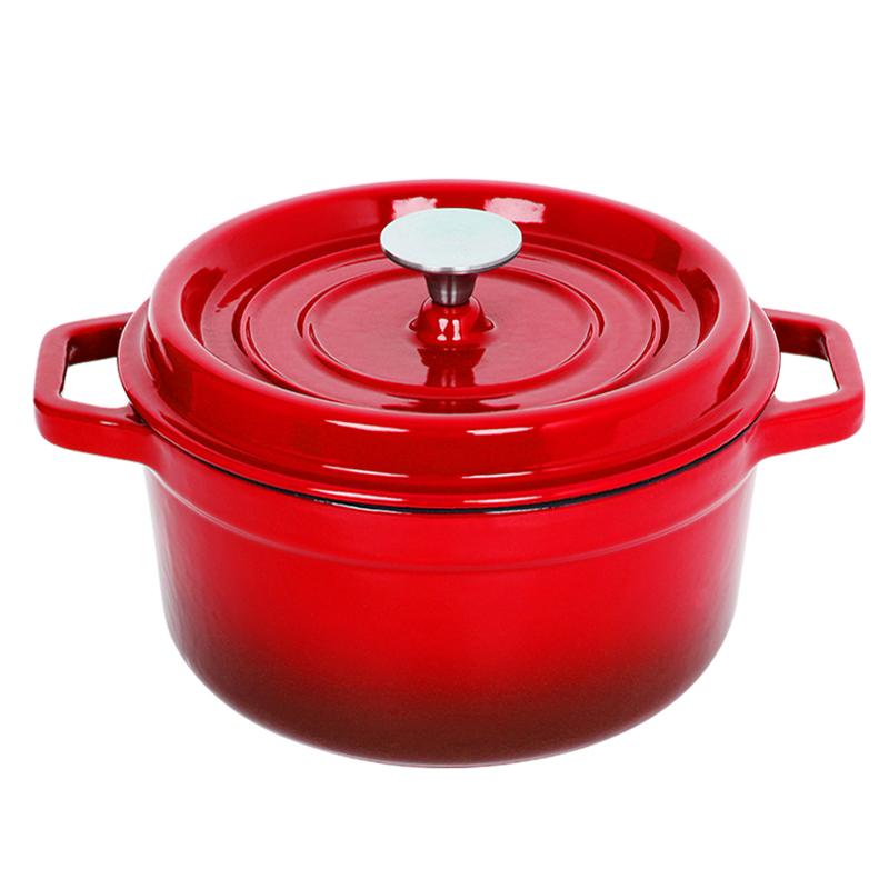 Wholesale 26CM Single Original Cast Iron Pot Factory Outlet Enamel Metal Kitchenware (as the picture,4-5L&26cm)