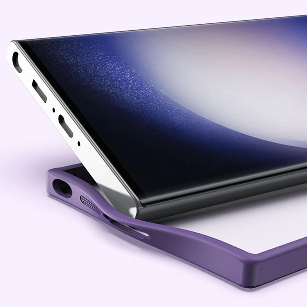 Für Samsung Galaxy S23 Ultra Matte Magnetische Handyhülle TPU+Acryl Handyhülle mit Ring-Ständer