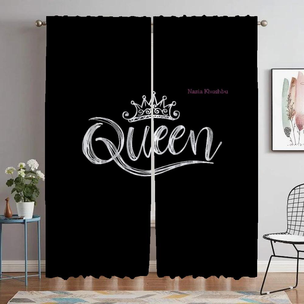 Kitchen Curtains for Bedroom Queen Partition Home Interior Curtains 2 Pieces Living Room Curtain Halloween Decoration Shades