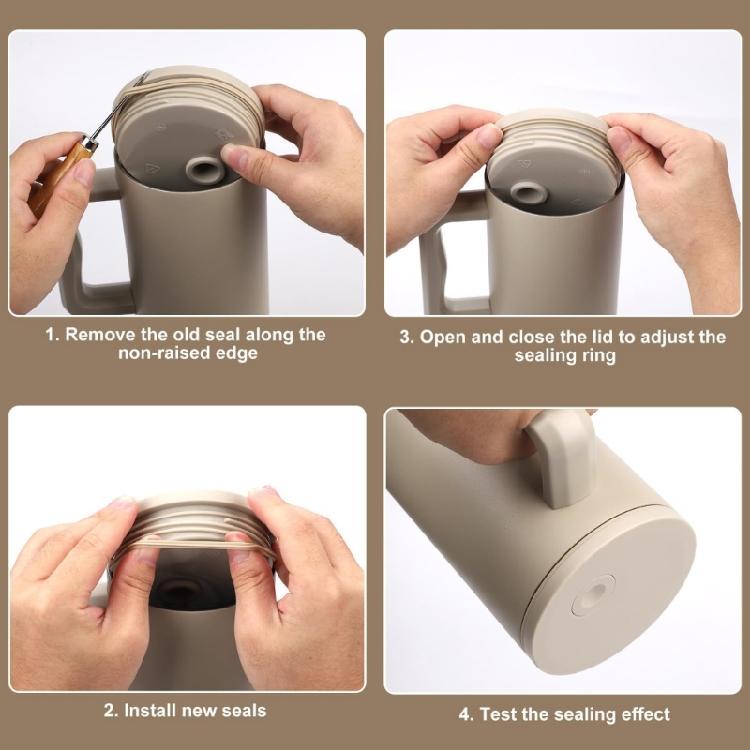 6pcs Silicone Lid Seal for 40oz Tumblers Leak Proof Silicone Seal Rings Portable Cup Seal For 40Oz Tumblers Lids