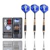 Win.max Langlebiges, Anpassbares Doppelspitzen-Dartpfeil-Set Stahl- und Softtip-Pfeile mit Köcher Benutzerdefinierte Flights & Nylon-Shafts (Metall)
