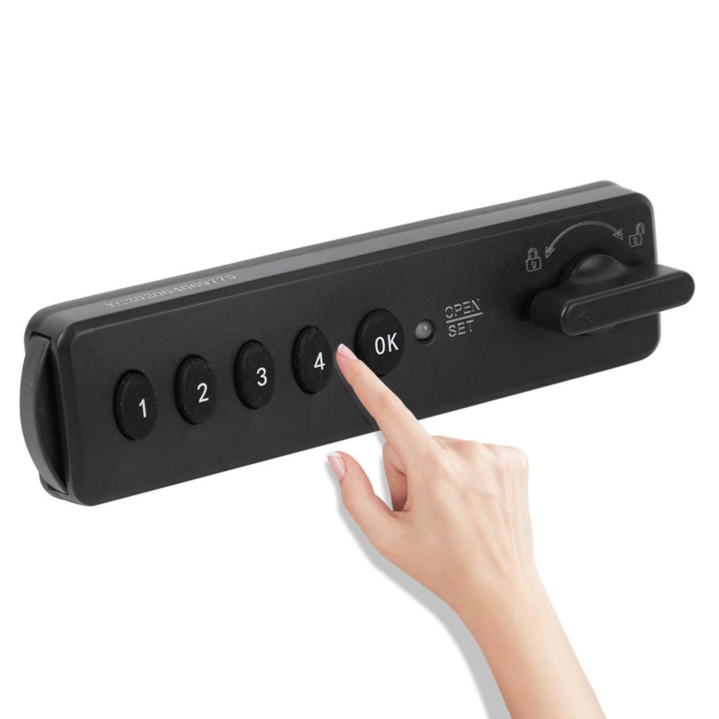 Smart Electronic Password Lock Security Alarm Coded Locker with Flat Bolt for Wardrobe Gym Bathroom