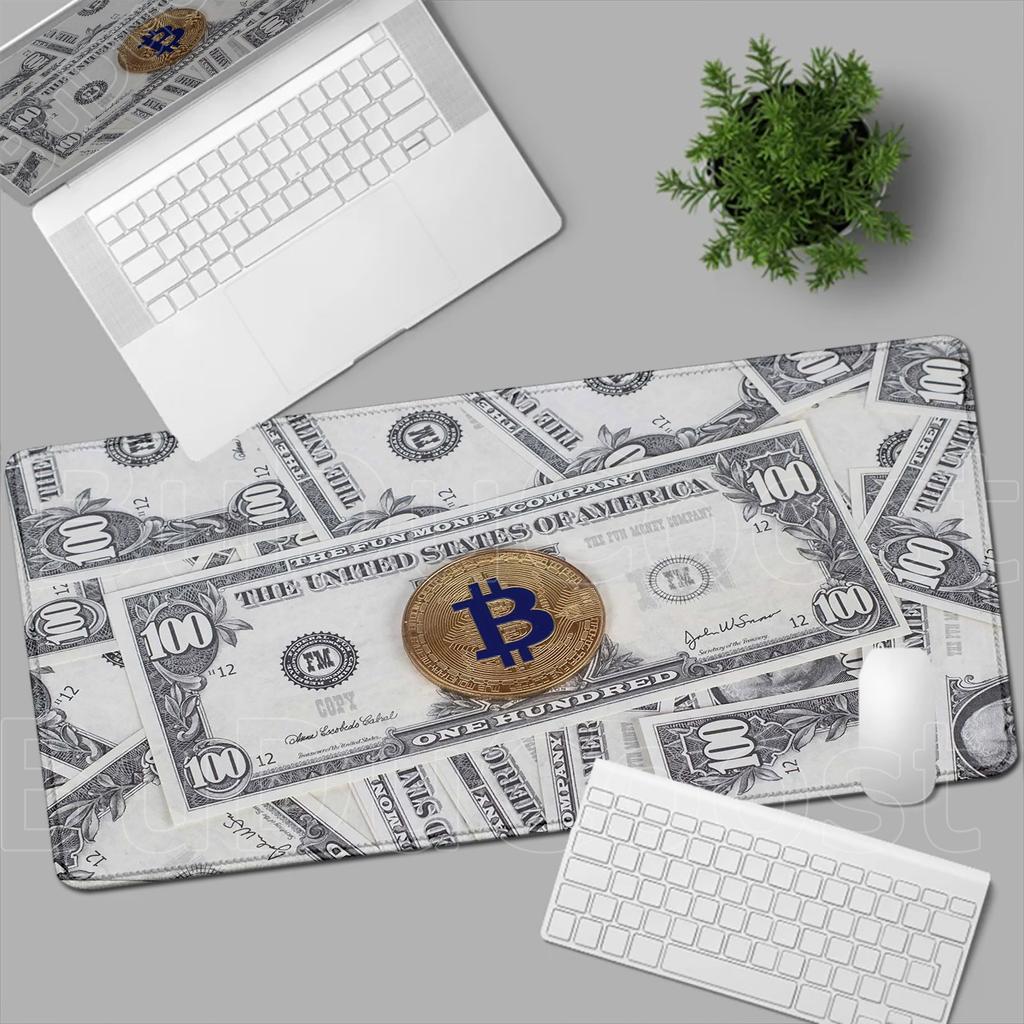 Gaming Laptop Dollar HD Printing Desk Mat Mouse Pad Pc Accessories Table Pads Deskmat Gamer Cabinet Non-slip Keyboard Mousepad