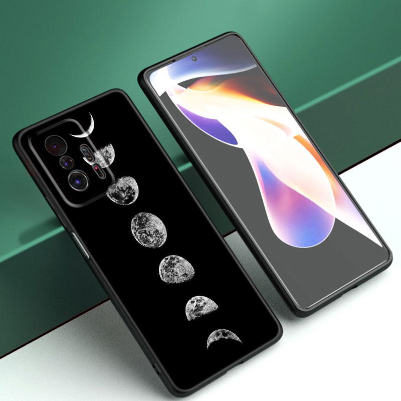 Moon Stars Space Astronaut Black Phone Case For Xiaomi Mi 9 SE 8 10T 11 12 13 Lite 9T 11T 12S 12T 13T 14 Pro 5G NE 11i 12X