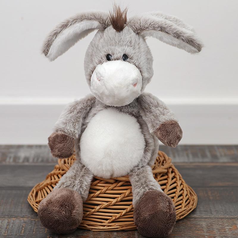 1 Piece Boys And Girls Fluffy Stuffed Animal Donkeys For Cuddling Playing Toy 25/32Cm Soft Plush Donkey Toys Diy Decoration