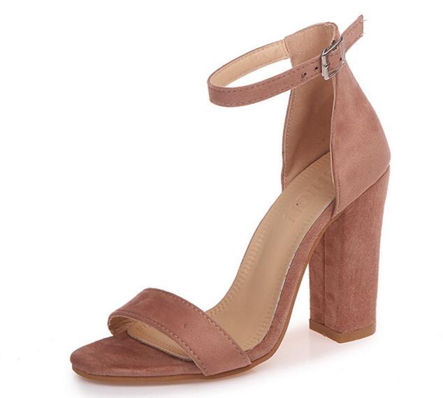 Fashion Women Pumps Sesy High Heels sandals Buckle Strap Women's Shoes Peep Toe High Heels Wedding Shoes PLUS SIZE 34-43 tyh78