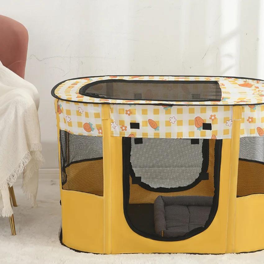 

Комната для родов кошек Прямоугольная складная палатка для котят, ожидающих родов Специальная клетка для кошек Товары для животных Принадлежности Аксессуары 70X55X45CM жёлтый