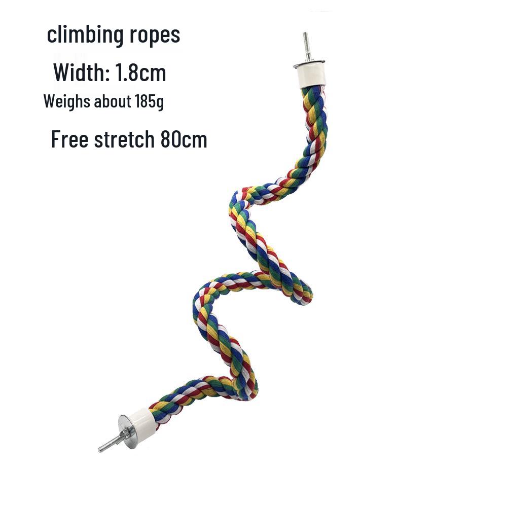 Colorful Bird Toys: Swing, Ladder, and Perch Set for Bird Cages