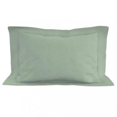 Taie D'oreiller En Coton 57 Fils 50x70 Cm UNI Vert D'eau, Par Soleil D'ocre