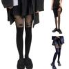 Japanese JK Jacquard Patchwork Pantyhose Women Mock Thigh High Stockings Tights