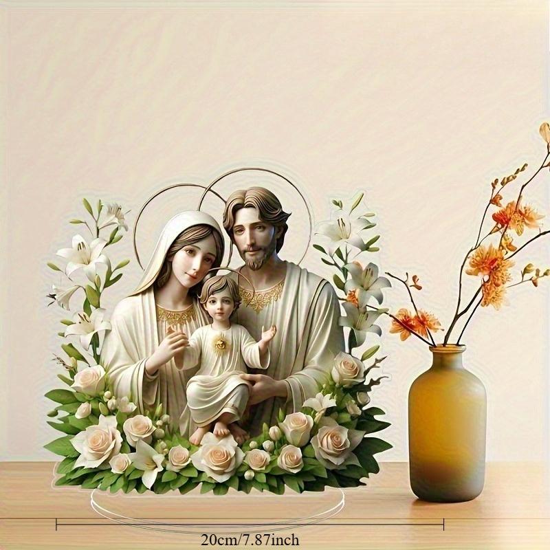 2D Flat Acrylic Holy Home Decoration, Indoor and Outdoor Decoration - No Battery/electricity Required, Free Day Decoration, Shop Decoration,