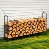 VEVOR Firewood Rack 2415 mm 1/2 Cord Heavy Duty Outdoor Wood Storage Holder, for Fireplace Patio Deck, 500 kg Load Capacity