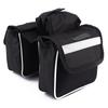 Bicycle Bike Cycling Frame Pannier Saddle Front Tube Bag Double Side Pouch Black