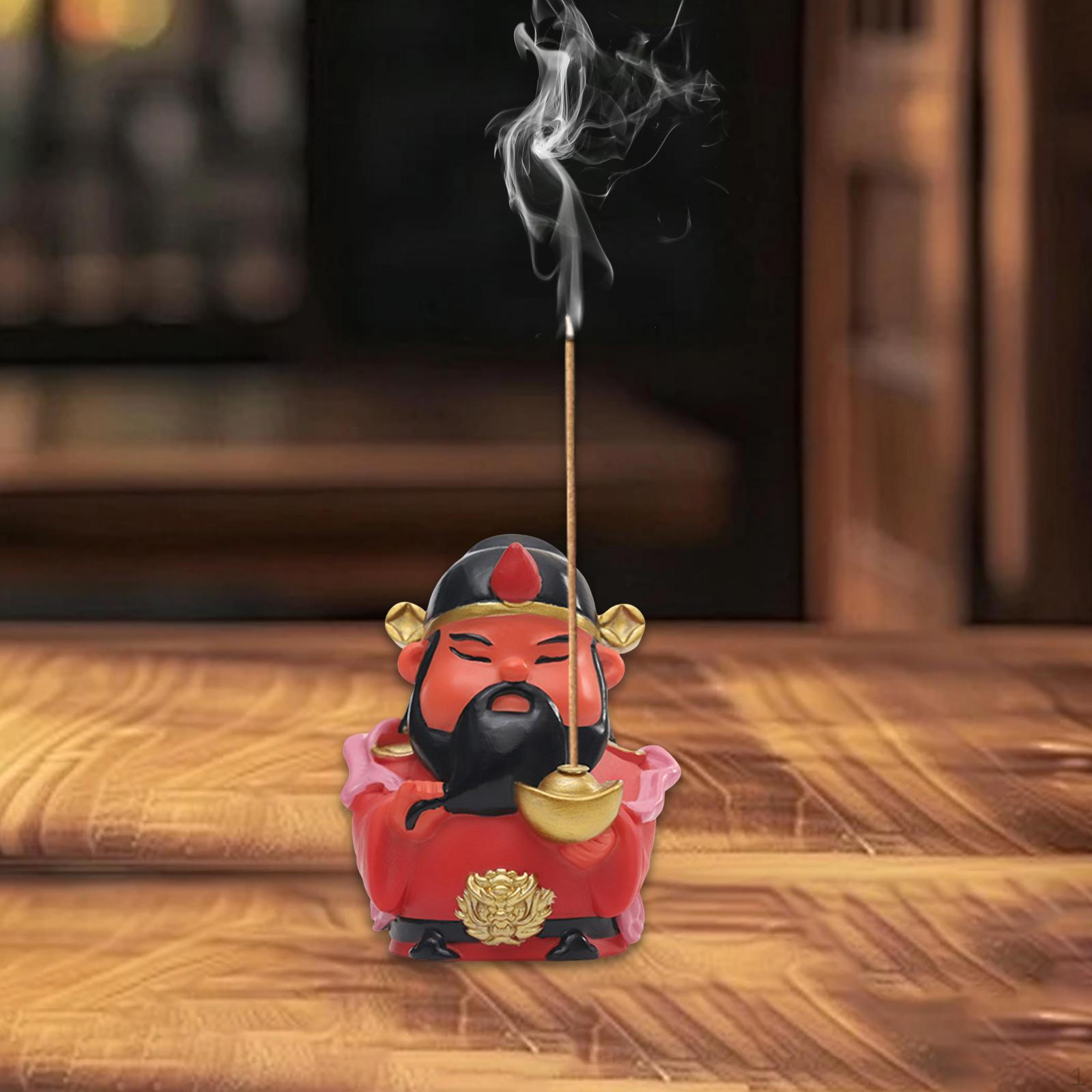 

Китайская статуэтка бога, держатель для курильницы, кадильница, смоляная фигурка для рабочего стола камина 5.45x4.5x6.7cm