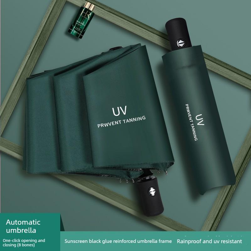 Fully Automatic Large Umbrella for Men and Women, Dual-Use for Sun and Rain, Sunshade Umbrella, Uv Protection, with Logo Printing