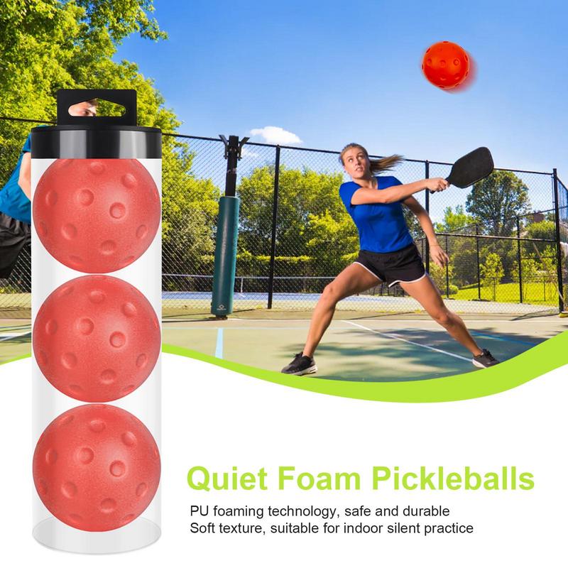 Silent Pickleball Balls 3X Silent Pickleballs for Practice 74mm Quite Warm Up Pickleball Drills Soft Hollow Pickle Ball for Home
