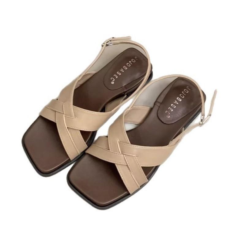Platform sandals women's summer wear new beautiful retro vacation beach slippers
